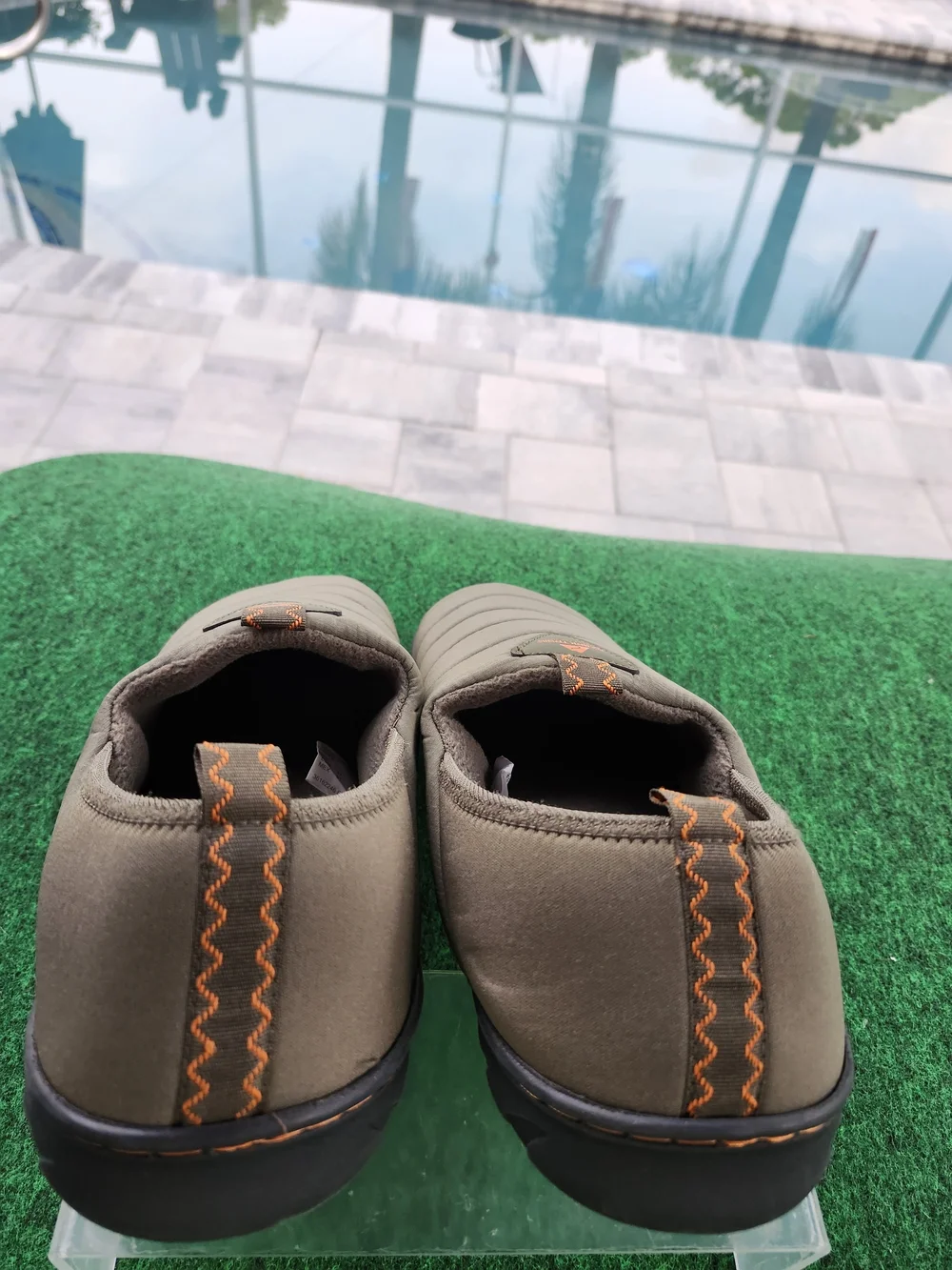 Ozark Trail Olive Quilted Slip-On Loafers
